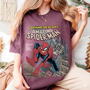 Marvel The Amazing Spider-Man Brand New Day Shirt, Comfort Colors Marvel Tee, MCU Avengers Shirt, Superhero Fan Gift, Marvel Studios Shirt image 5