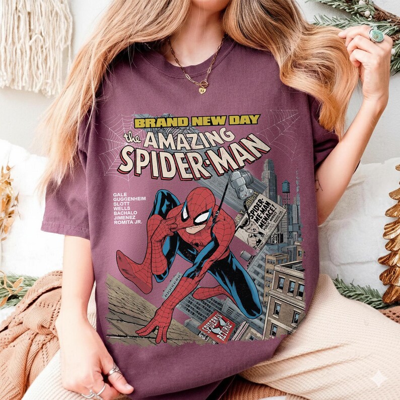 Marvel The Amazing Spider-Man Brand New Day Shirt, Comfort Colors Marvel Tee, MCU Avengers Shirt, Superhero Fan Gift, Marvel Studios Shirt image 5