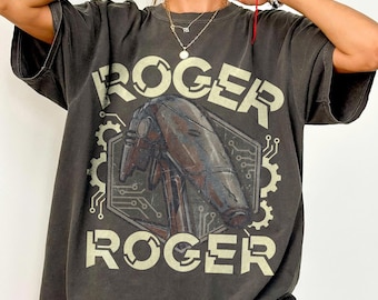 Retro “Roger Roger” Droid Shirt, Star Wars wars Kampf-Droid Komfort Farben T-Shirt, Star Wars: Galaxy's Edge Shirt, Disneys Hollywood Studios Trip