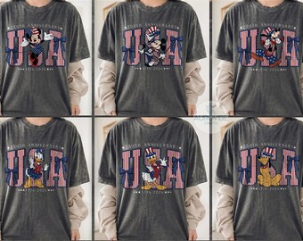 Custom Mickey and Friends America 250th Anniversary Shirt, 1776–2026 Patriotic T-shirt, Disney 4th of July Tee, Epcot Soarin' Across America