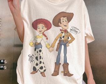 Koszulka Disney Toy Story Woody Jessie, Koszulka Disney dla par, Koszulka Magic Kingdom, Koszulka z postaciami z Toy Story, Koszulka Disney Family Matching Trip