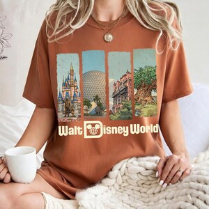 Camiseta retro de Walt Disney World Comfort Colors, camiseta de Magic Kingdom, Epcot, Hollywood Studios y Animal Kingdom, camiseta para viaje a Disneyworld imagen 13