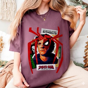 Marvel Spider-Man gloednieuw shirt, Disneyland Family Matching Tee, Peter Parker Marvel Avengers T-shirt, superheld MCU Comics cadeau-T-shirt afbeelding 5