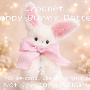 Amigurumi Bunny Crochet Pattern | Fluffy Plush Rabbit | Teddy Bear Style | PDF Instant Download