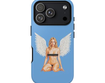 Blonde Engel Illustration Handyhülle | iPhone Samsung Tough Case