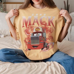 Vintage Cars Cartoon Shirt, Lightning McQueen Mater Sally Doc Hudson Guido Mack Tee, Retro Graphic Outfit, Family Gift Idea image 6