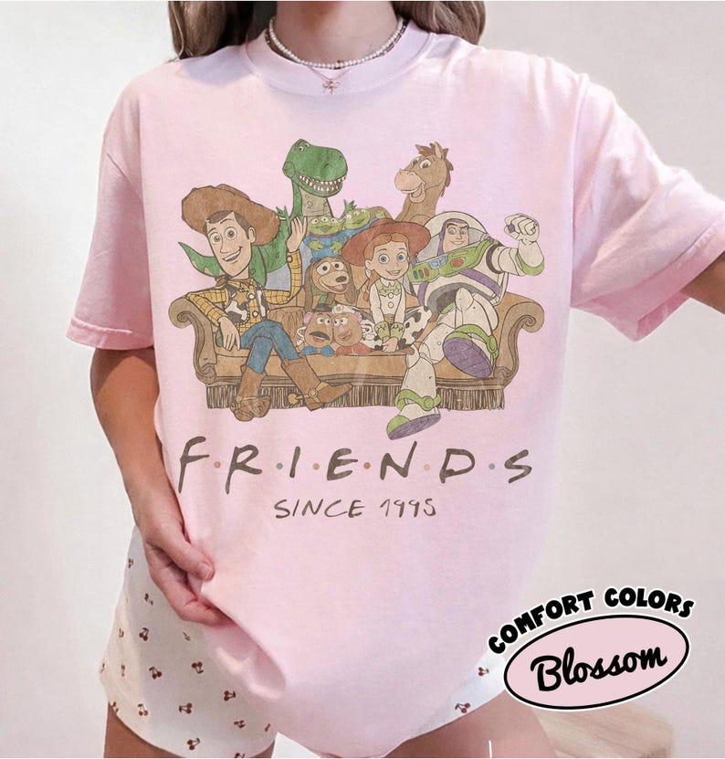 Retro Toy Story Friends Comfort Colors Shirt Friends Since 1995 Tee, Woody and Buzz Graphic Pixar Movie Nostalgia Apparel Cute Birthday Gift image 5