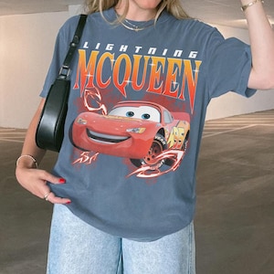 Vintage Cars Cartoon Shirt, Lightning McQueen Mater Sally Doc Hudson Guido Mack Tee, Retro Graphic Outfit, Family Gift Idea image 5