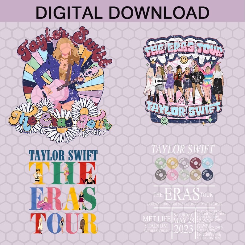 The Eras Tour Png Bundle the Eras Tour Merch Taylor Png Etsy Australia