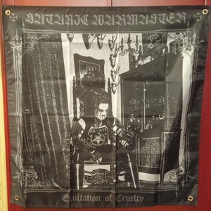 Satanisk krigsmästare "Grymhetens jubel"-flagga