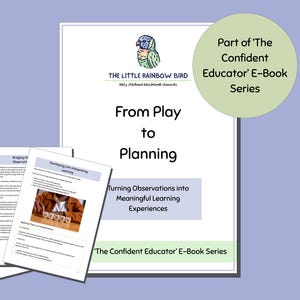 From Play to Planning EYLF Guide | Observation to Activity Ideas | Schema Play & Theorists | Childcare Programming Resource PDF | E Book