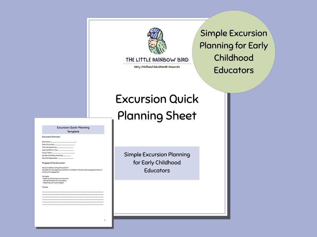 Excursion Planning Template Childcare Daycare Excursion Risk Plan Sheet ...