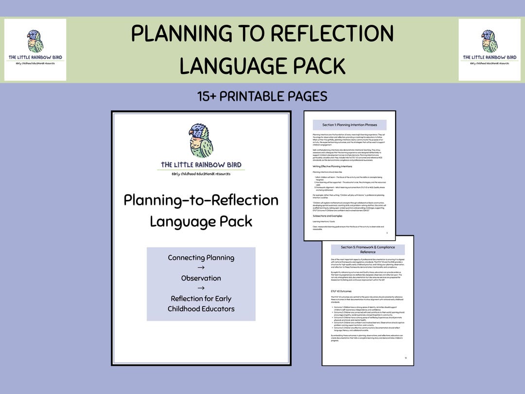 Nqs Guide Early Childhood Planning Reflection Toolkit EYLF V2 Documentation Guide ...