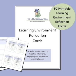Learning Environment Reflection Cards Early Childhood Printable EYLF Reflection Prompts Room Leader Resource Assessment & Rating Educator PD