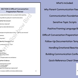 Copioni di comunicazione per genitori per educatori, kit di strumenti per conversazioni difficili, guida alla discussione sul comportamento nell'assistenza all'infanzia, risorse per l'infanzia immagine 4