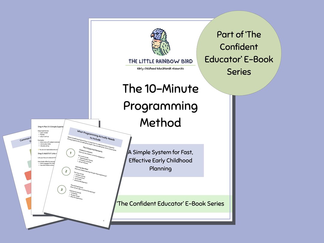 Eylf Programming Pdf 10 Minute Programming Method EYLF | Childcare Weekly Plan Template ...