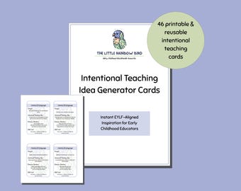 Intentional Teaching Idea Generator Cards | EYLF Linked Prompt Cards | Early Childhood Educator Resource | Programming Support Printable PDF