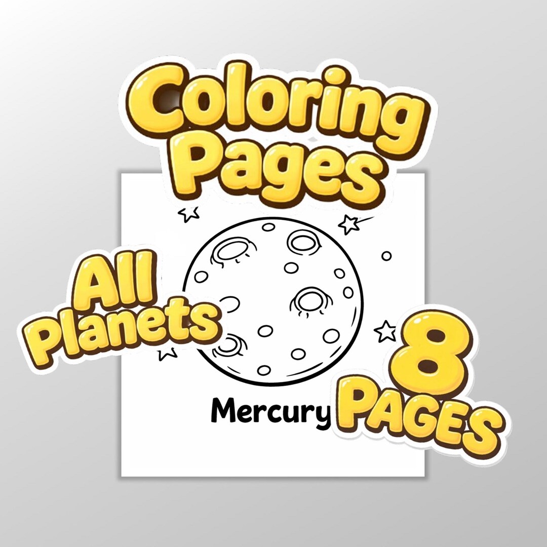 Solar System Coloring Pages for Kids, Learn Planets Printable, Space ...