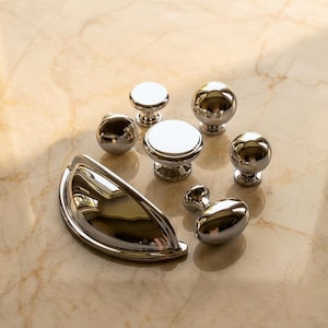 Polished Nickel Pulls and Knobs | Hand Finished Solid Brass