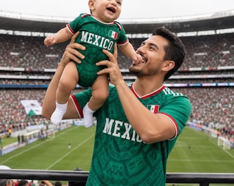 Personalized Mexico Soccer Jersey, Matching Family Football Shirts, Custom Mexico Fan Shirt Gift