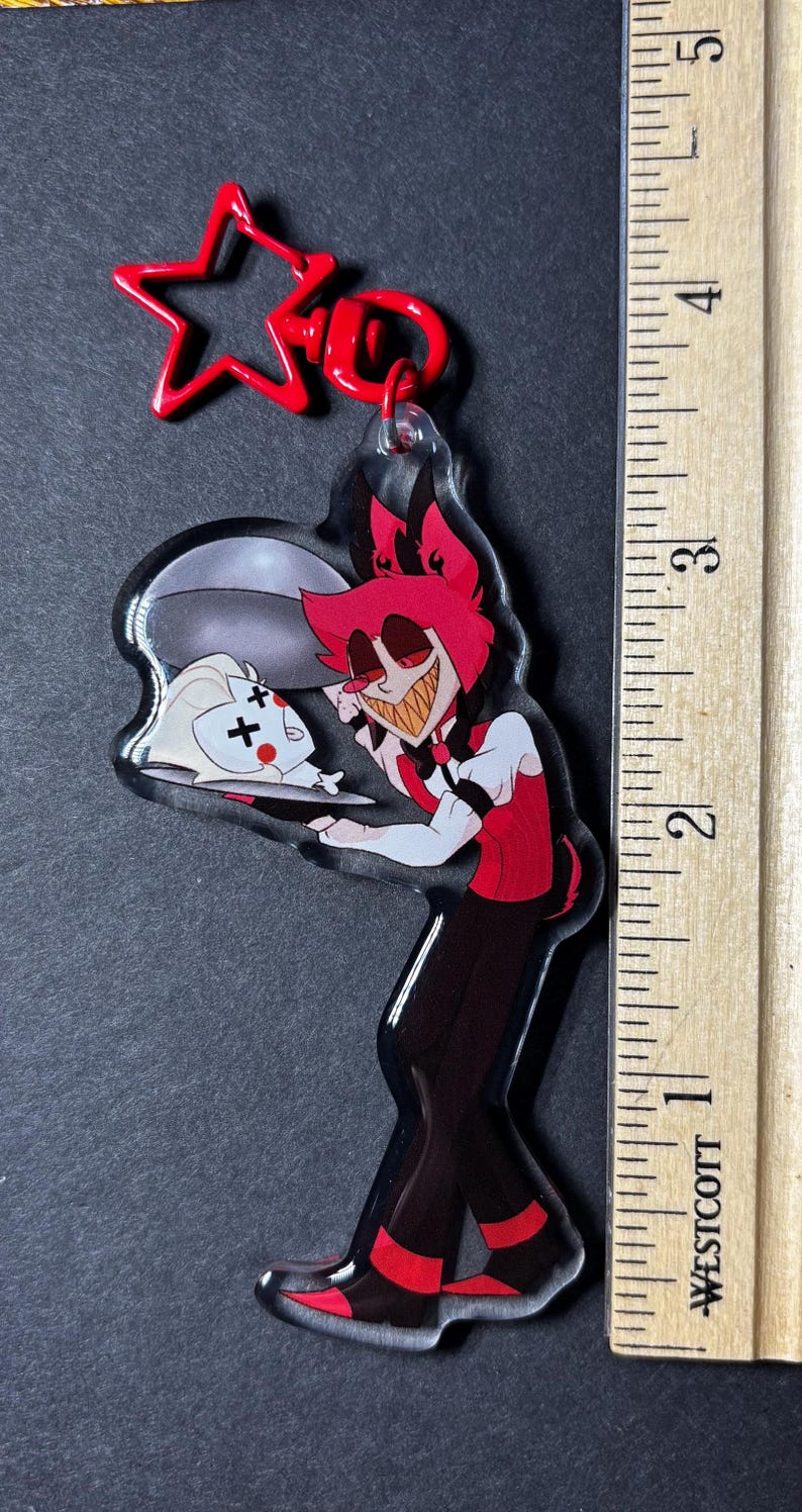 Hazbin Hotel Alastor Acrylic Keychain 3.5” - Etsy