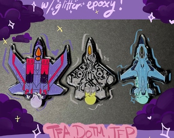 Transformers Starscream Hair Clips! 2.5”