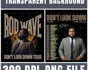 Rod Wave Don't Look Down Tour 2026 PNG (Digital Download)