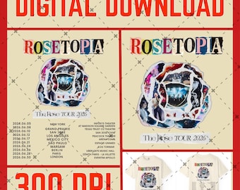 Rosetopia, The Rose Tour 2026 DESIGN PNG bundle 2 : (Digital Download)