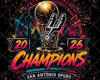 Spurs Western Champs PNG, Spurs Finals, San Antonio Basketball Graphic Instant Download