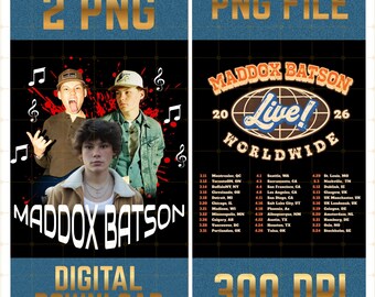 Maddox Batson 2026 Tour PNG Bundle (Digital Download)