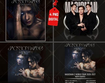 Jackson Wang, Magicman 2 World Tour 2026-2027 PNG Design: Ready to Print ( Digital Download )