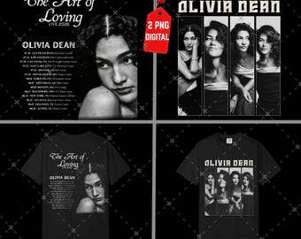 Olivia Dean PNG, The Art Of Loving Tour 2026, T-Shirt Image (Digital Download)