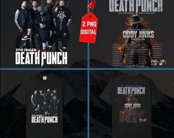 Five Finger Death Punch 20th Anniversary World Tour 2026 North America City Dates T-Shirt (Digital Download)