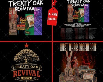 Treaty Oak Revival, West Texas Degenerate Tour 2026 PNG (Digital Download)