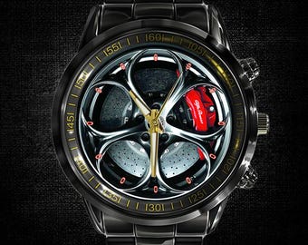 Alfa Romeo Giulia Quadrifoglio Frankfurt Wheel Leather Band, Metal Gift