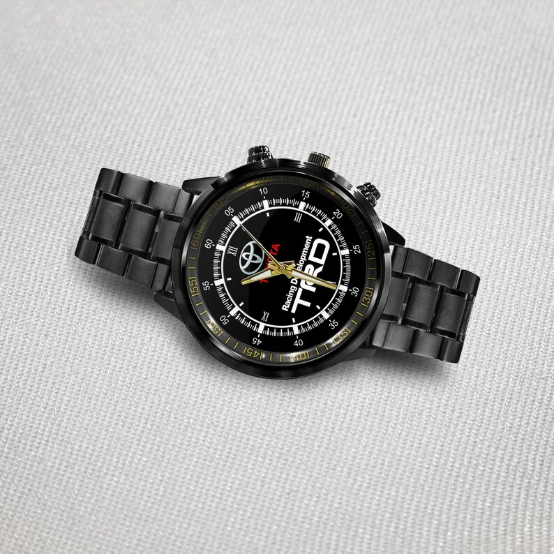 Montre-bracelet Toyota TRD Sportivo Racing Logo Métal, bracelet en cuir Boîte gratuite image 3