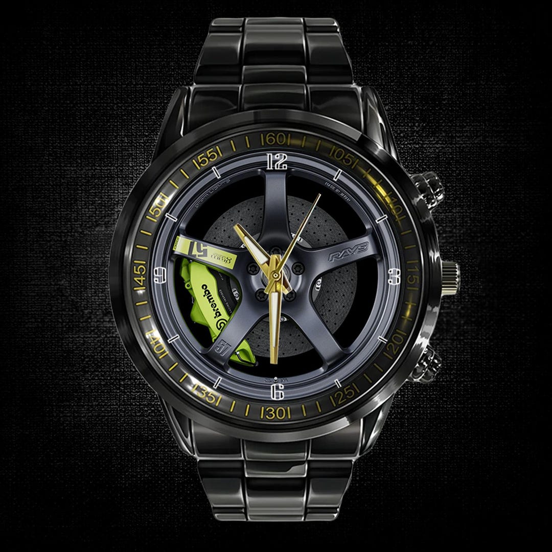 Volk Racing Rim Watch Volk Rays 57 Wheels Wristwatch Metal,leather Band Free Box - Etsy