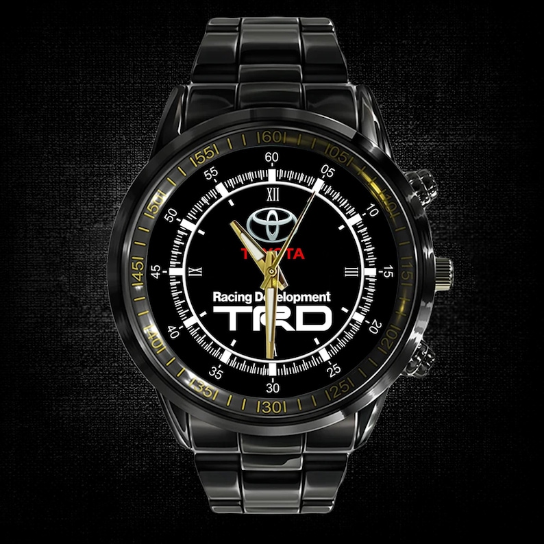 Montre-bracelet Toyota TRD Sportivo Racing Logo Métal, bracelet en cuir Boîte gratuite image 1