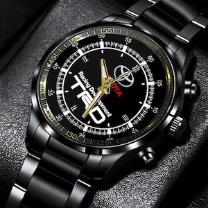 Montre-bracelet Toyota TRD Sportivo Racing Logo Métal, bracelet en cuir Boîte gratuite image 7
