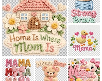 Mom Ever Crochet Style 21 Design (Digitaler Download)