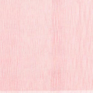 May include: A light pink fabric with a subtle vertical slub texture throughout the material. The textile features a consistent weave pattern with fine, light-colored striations running from top to bottom. The word BLOUSE is printed in black.