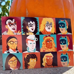 And THE BAT! Adventure Siblings Halloween Costume Postcard Print