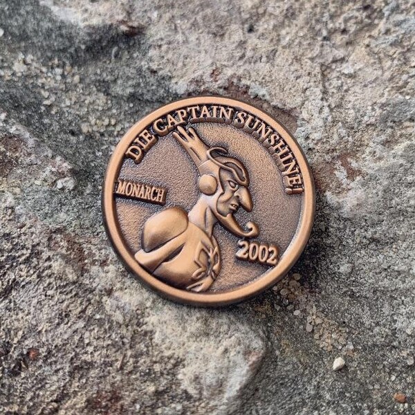 Super Villian Adventure Siblings Hero-Squishing Copper Penny Pin