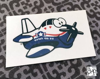 Air Force T-6 Airplane Temporary Tattoos - SET OF 5