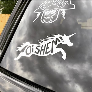 Oi Shem! Unicorn Good Omens Vinyl Decal