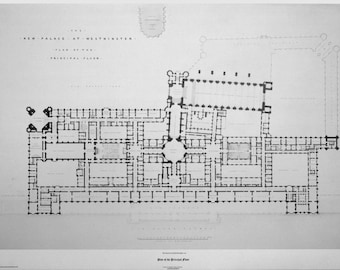 General Plan of The New Palace of Westminster - Limited Edition Lithographic Print