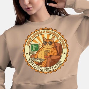 Funny Programmer Cat Art – Retro Coding Poster (PNG PDF Digital Download)