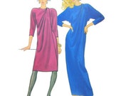 Front Wrap Cocktail or Party Dress with Shoulder Drape and Dolman Sleeves, Size 10 Bust 32 1/2, Butterick 4655, UNCUT 1980s Sewing Pattern