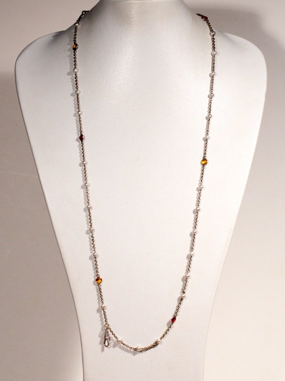 Art Deco Vermeil Necklace Long Necklace  Cultural… - image 3