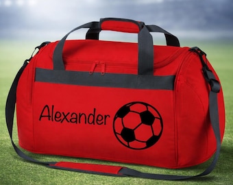 Personalisierte Sporttasche mit Name & Wunschmotiv – Kinder Sporttasche Turnbeutel Tasche – Fußball, Ballett, Tennis – Geschenk für Kinder